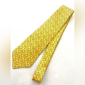 Salvatore Ferragamo Men's Whimsical Frogs in Cattails Silk Necktie